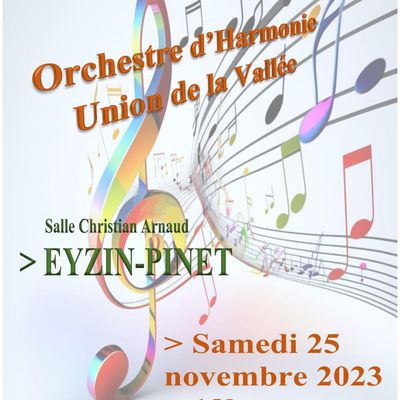 Concert Sainte-Cécile - Eyzin-Pinet 25/11/2023