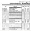 Calendriers Compétitions 2011/2012