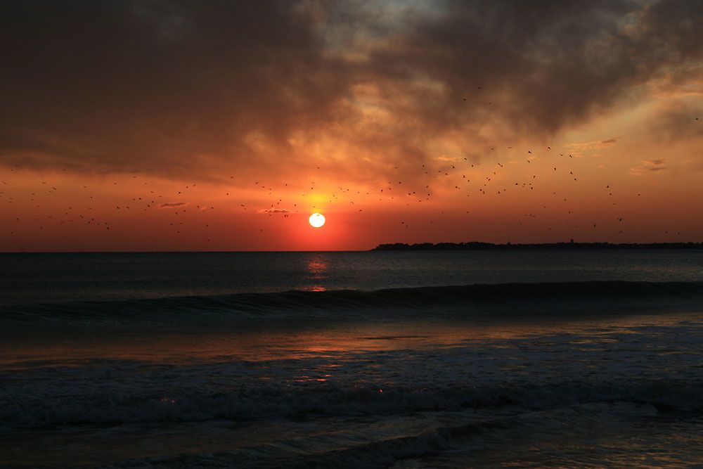 Couché de soleil baie de La Baule - Photos Thierry Weber Photographe de Mer Guérande La Baule