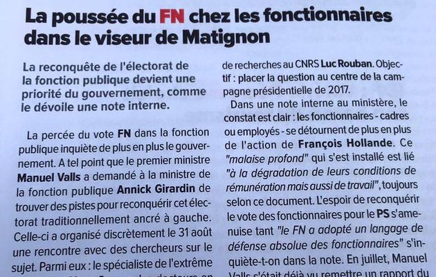 Quand les pseudo "spécialistes du FN" deviennent des auxiliaires ministériels. Peine perdue, le patriotisme avance !