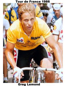 Greg Lemond vainqueur de Trois Tour de France , 1986 - 1989 - 1990 - et deux titre de champion du monde sur route 1983 - 1989