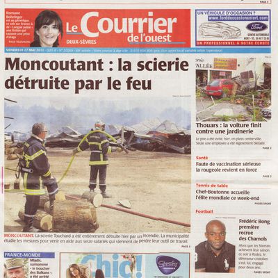 Faits divers. Une scierie ravagée par le feu (Mai 2011)