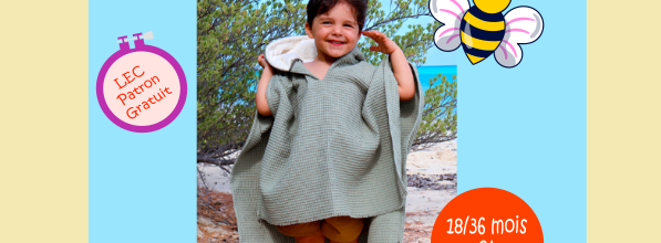 Poncho de bain de Happy as a bee - Patron couture gratuit