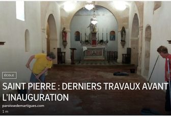 SAINT PIERRE : DERNIERS TRAVAUX AVANT L’INAUGURATION 