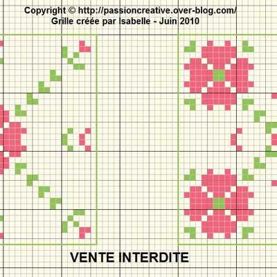 Grille gratuite point de croix : Biscornu fleur