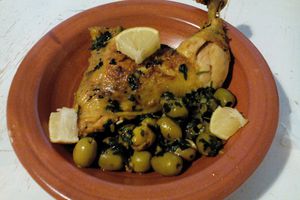 Le poulet aux olives