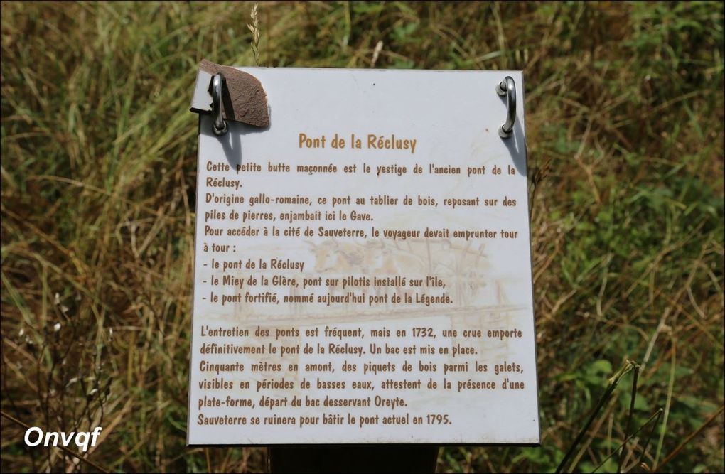 Promenade sur l'île de la Glère, Sauveterre-de-Béarn AAA