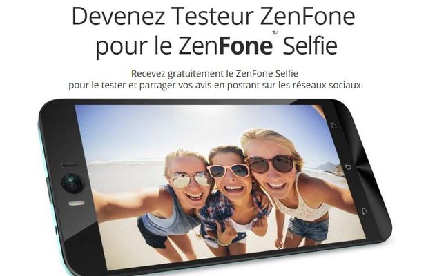 Recevez gratuitement un smartphone Asus Zenfone Selfie