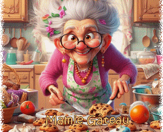 Mamie Gâteau - bon appétit - gif animé