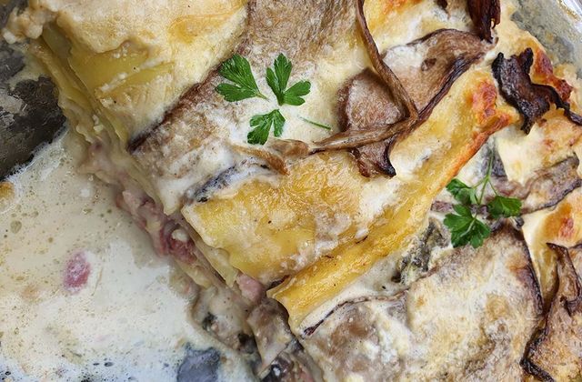 Lasagnes  aux cèpes et parmesan