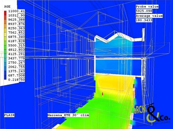 Atelier d'architecture écologique Archi&co : Assistance Maitrise d'Ouvrage HQE pour la réhabilitation de la gare Massena (Paris, 75) en lieu d'acceuil et de création de spectacles. Simulations numériques CFD de la thermique et de la ventilation n