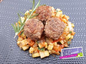 Boulettes de Boeuf - Fricassée de Courgettes