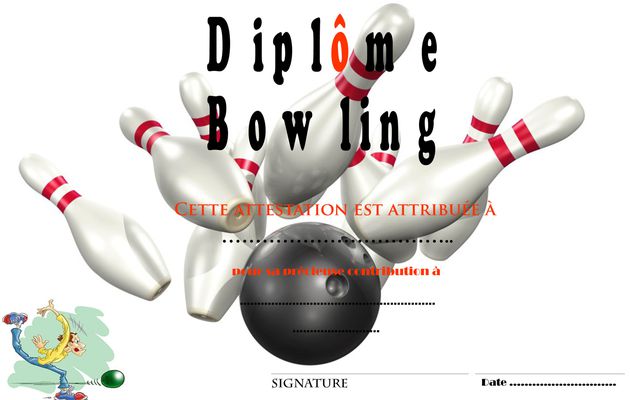 Diplôme Bowling