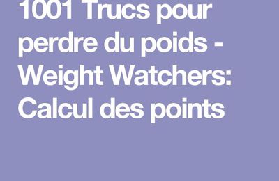 1001 Trucs pour perdre du poids calculette