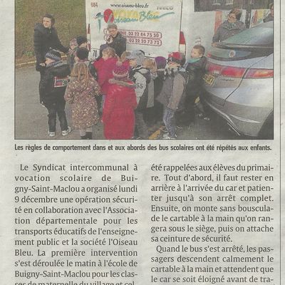 Opération sécurité dans le bus scolaire