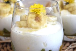 Mangue kiwi banane fromage blanc