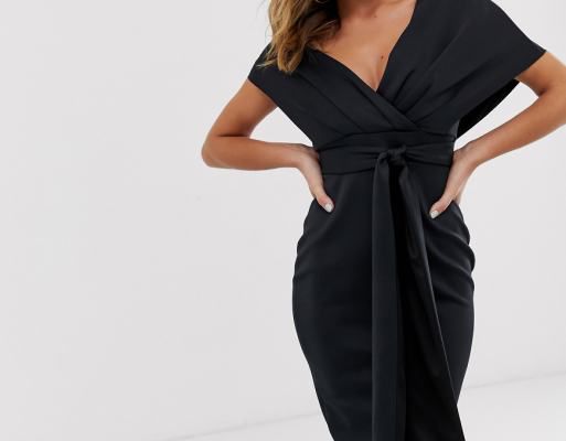 Asos design robe fourreau mi longue