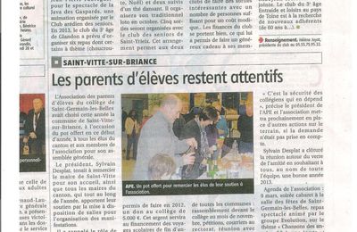 L'APE dans le journal!!!