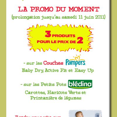 Promo PAMPERS : 3 pour le prix de 2 !