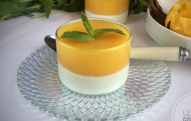 Crèmes à la mangue et au lait de coco 