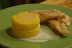Coulant de Polenta-Concoillotte et poulet au cidre et à la crème