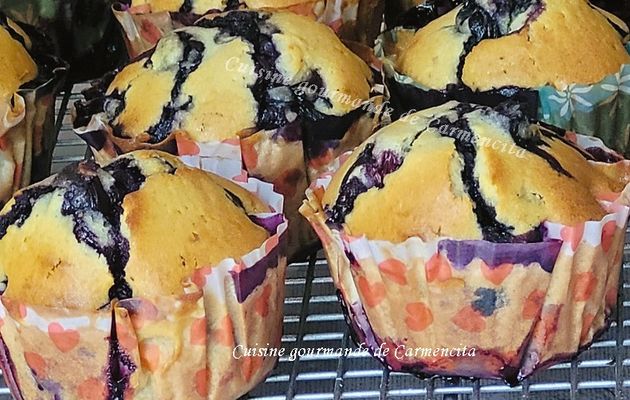 Madeleines espagnoles aux myrtilles