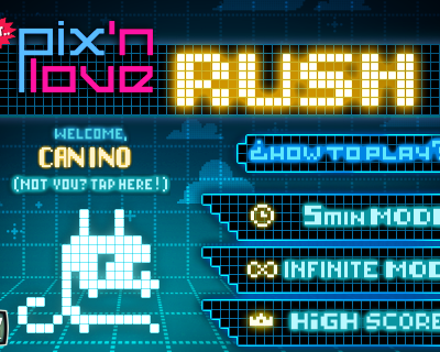 La bonne surprise du moment : Pix'n Love RUSH sur Iphone