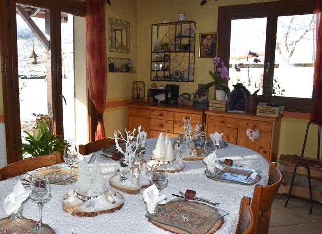 ma table &quot;il a neigé&quot; et l'ambiance du premier week-end de l'Avent