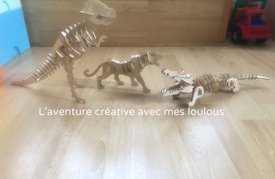 Animaux 3D en bois 