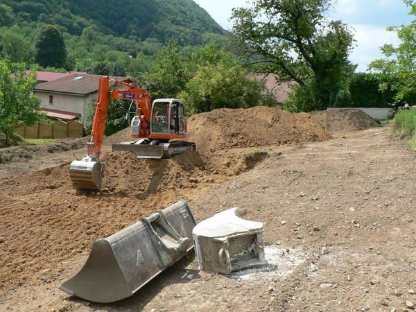 Voici les photos du terrassement