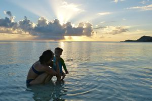 Bora Bora at sunset