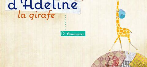 Le voyage d'Adeline la girafe : une jolie application gratuite pour découvrir les animaux du monde. Dès 5/6 ans.