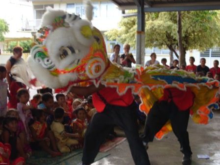 Ici on fête le nouvel an chinois et on le fête bien...