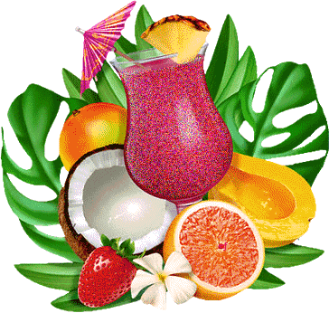 Cocktail - Fruits - Boisson - Gif scintillant - Gratuit