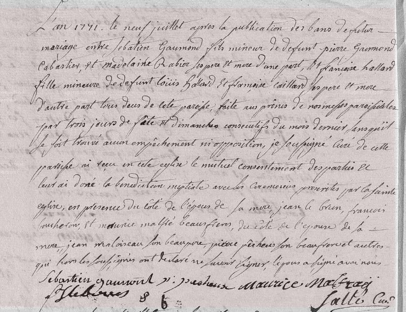 1j1ancetre 19 Janvier 1747 Sebastien Fabien Gaumont Les Racines D Alexflo