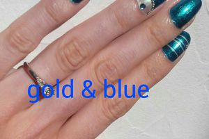 Nail art masking tape et perles de caviar