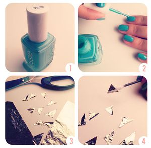 Nails art avec papier alu