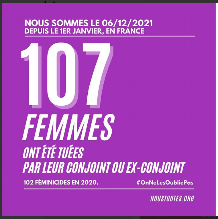  107 EMMES  FEMMES  TUEES SOUS LES COUP DE  SON CONJOINTS EN 2021 