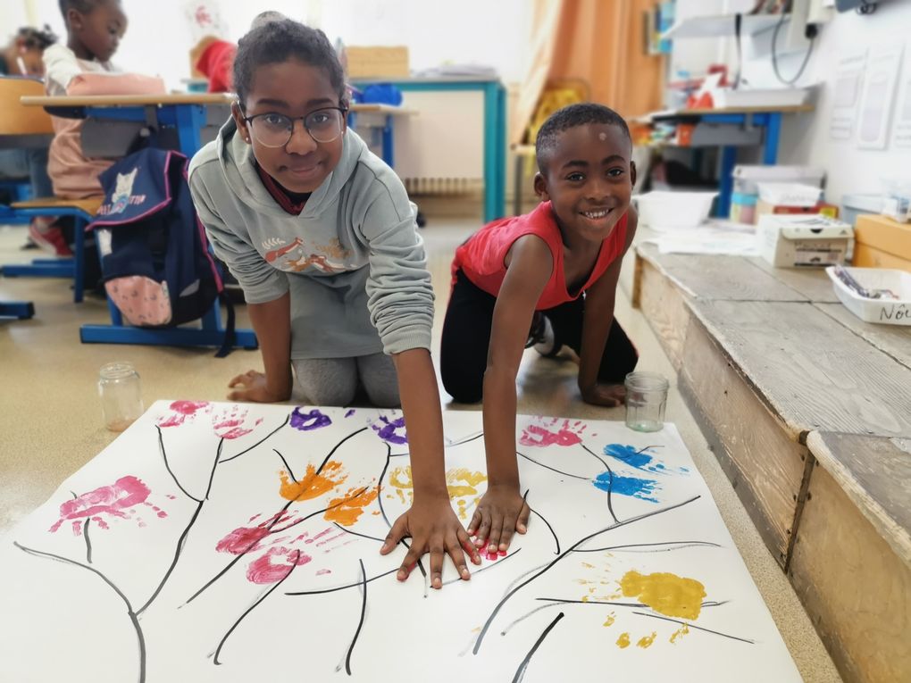 La fresque écologique des CP B et des CM2 