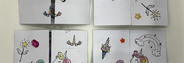 Atelier enfants : carte carré magique licorne
