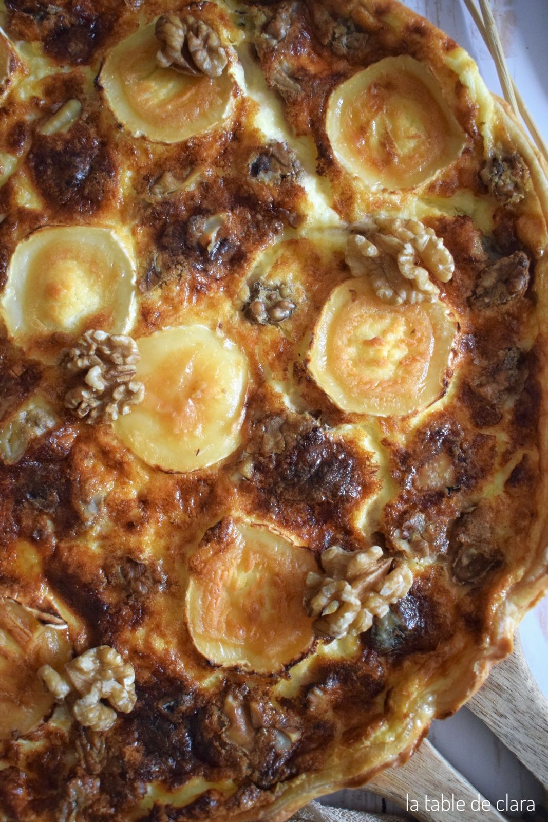 Tarte fromages noix