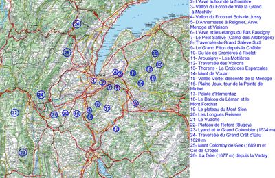 CARTE DES RANDONNEES