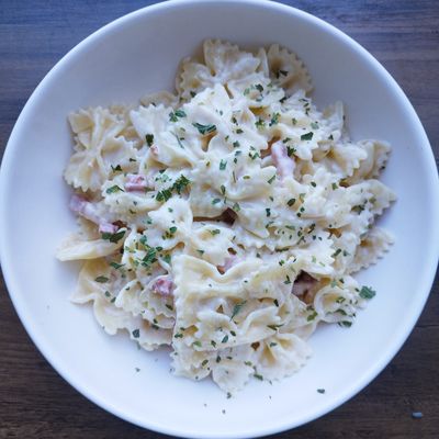 Pâtes aux lardons et au fromage de chèvre 