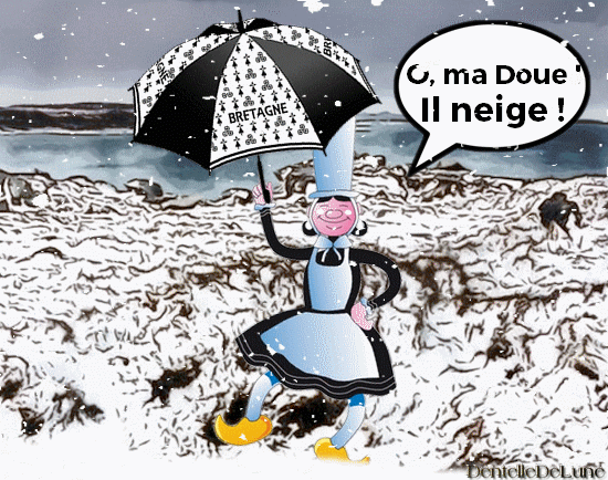 Gif Animation Bigoudene Danse Sous La Neige Finistere Bretagne Les Gifs Animes De Dentelledelune