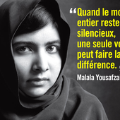 Amnesty France on Twitter: ""Quand le monde reste silencieux, une seule voix peut faire la différence." #Malala http://t.co/A1k0PojOtM"