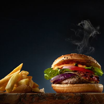 Bon appétit - Nourriture - Hamburger - Frites - Photographie - Wallpaper - Free