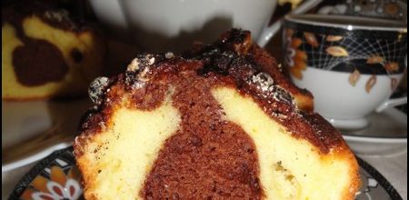 Cake marbré chocolat/ orange