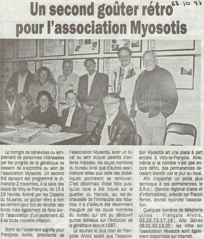 Myosotis, une association active pour la lutte contre le handicap.
Cet album regroupe les articles publiés par le quotidien L'UNION et parlant de nous.