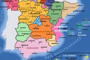 Puzzle carte d'Espagne prise sur le Net