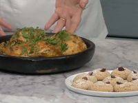Menu du jour Algérien : Poulet mcharmel + Ghribia de tlemcen  دجاج مشرمل + غريبية تلمسان